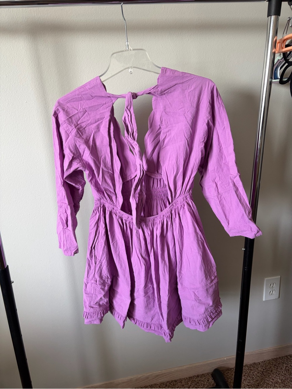 Free People Purple Smocked Mini Dress - Picture 4 of 5